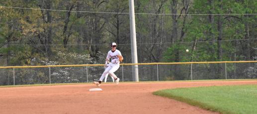 Jones Robinson gets ready to catch the ball at third during a recent home game against the Wildcats