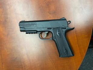 This realistic airsoft gun was found in a student's backpack at East Elementary School. 