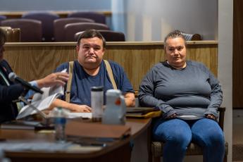 Daniel Crowder and Diane Crowder are pictured in Swain County Superior Court last week. 