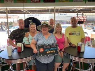 A group stopped in at Soda Pop's
