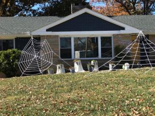 Beware the larger-than-life spiders and cemetery spooks found at this house on Dunbar Street. 