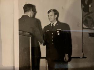 Billy Ray Woodard was awarded the Air Force Distinguished Service Medal in September 1969 for a job well done.