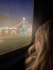 The Polar Express takes passengers to visit the “North Pole” in Whittier that is all lit up for the holidays.