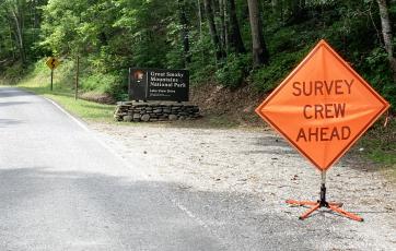 Reconstruction work on Lakeview Drive began Monday with survey crews