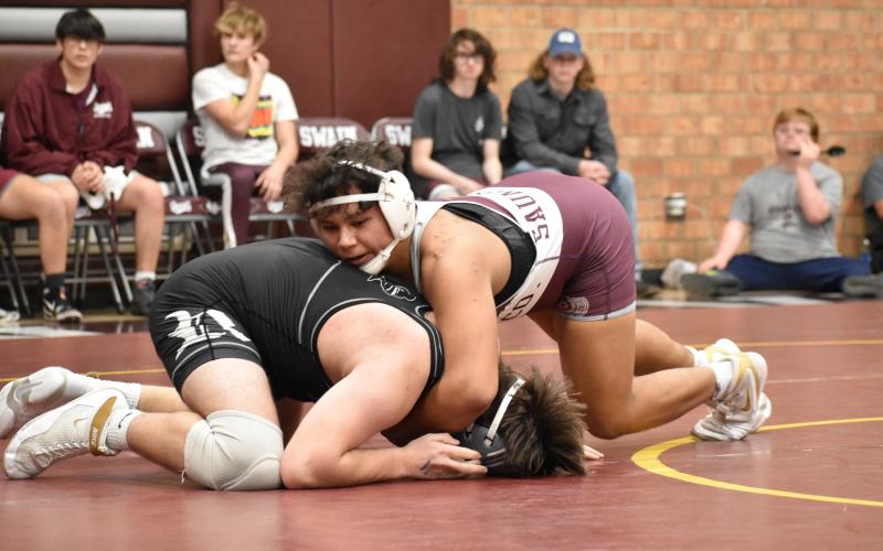 Maroon Devil Saunooke earned his team there points in the dual against Robbinsville.