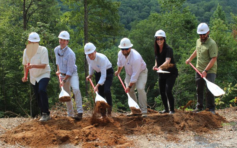 A groundbreaking ceremony for eight new cabins for visitors in Nantahala Gorge took place Wednesday, Aug. 2. According to Nantahala Outdoors Center President Colin McBeath, the project is part of a strategy to keep attracting more visitors to stay longer.