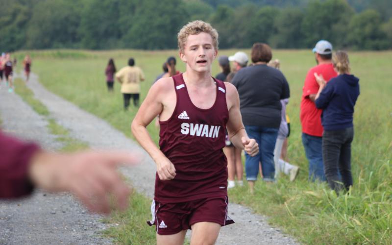 Carl Baird was the third place finisher overall for the 5000 meter run and the first finisher for Swain High’s team. 